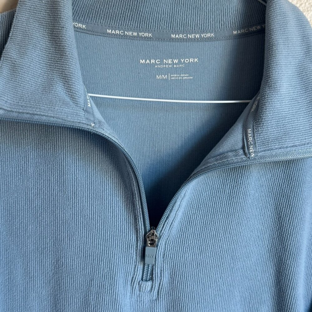 Marc New York Andrew Marc Quarter Zip Pullover – Blue Womens M - Picture 2 of 3